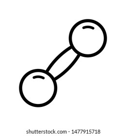 Dumbbell Vector Icon Design Template