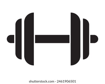 dumbbell vector icon, dumbbells weight training equipment flat vector icon, exercise workout in gym  fitness