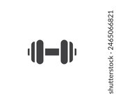 Dumbbell vector icon. filled flat sign for mobile concept and web design. Dumbbell glyph icon. Gym symbol, logo illustration. Vector graphics