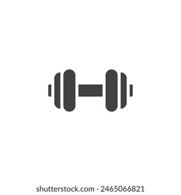 Dumbbell vector icon. filled flat sign for mobile concept and web design. Dumbbell glyph icon. Gym symbol, logo illustration. Vector graphics