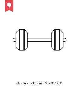 Dumbbell vector icon, fitness and gym symbol