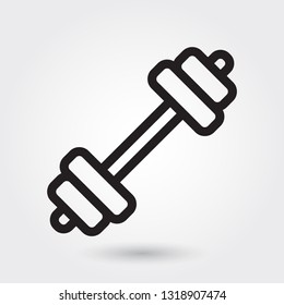 Dumbbell vector icon, Fitness and gym icon. Modern, simple outline, outline vector illustration for web site or mobile app