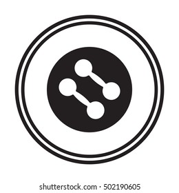 Dumbbell vector icon.  Flat design.