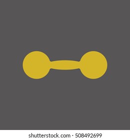 Dumbbell vector icon.  Flat design.