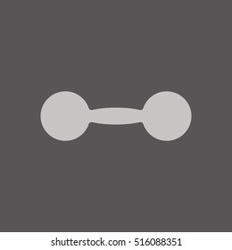 Dumbbell vector icon.  Flat design.