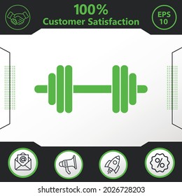 Dumbbell vector icon graphic elements for your work - Modern design