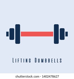 Dumbbell vector icon, gym vector icon