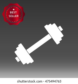 Dumbbell Vector Icon Illustration