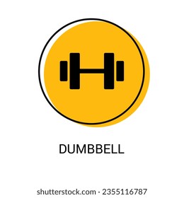 Dumbbell vector. Dumbbell icon illustration on white background. Stock vector.