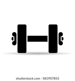 Dumbbell vector icon illustration on white background