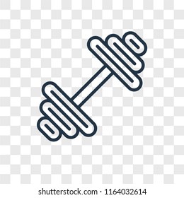 Dumbbell vector icon isolated on transparent background, Dumbbell logo concept