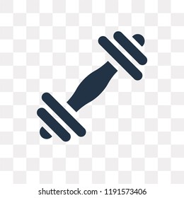 Dumbbell vector icon isolated on transparent background, Dumbbell transparency concept can be used web and mobile