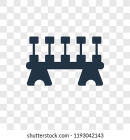 Dumbbell vector icon isolated on transparent background, Dumbbell transparency logo concept