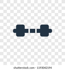 Dumbbell vector icon isolated on transparent background, Dumbbell transparency logo concept