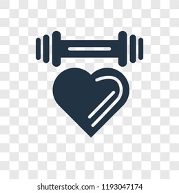 Dumbbell vector icon isolated on transparent background, Dumbbell transparency logo concept