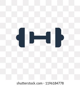 Dumbbell vector icon isolated on transparent background, Dumbbell transparency concept can be used web and mobile
