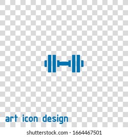 dumbbell vector icon on white background