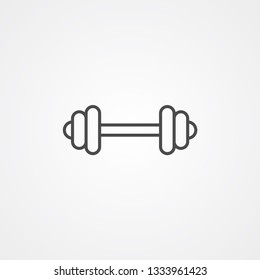 Dumbbell vector icon sign symbol