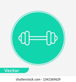 Dumbbell vector icon sign symbol