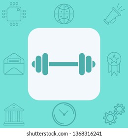 Dumbbell vector icon sign symbol