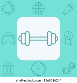 Dumbbell vector icon sign symbol
