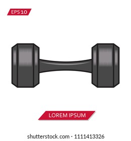 dumbbell vector icon symbol