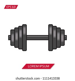 dumbbell vector icon symbol
