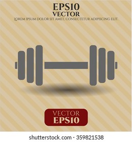 Dumbbell vector icon or symbol