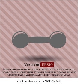 Dumbbell vector icon or symbol