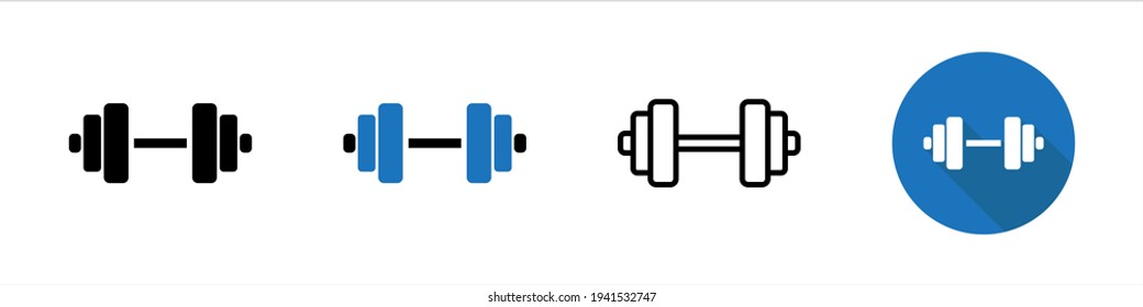 Dumbbell vector icon symbol design
