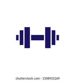 Dumbbell vector icon. Training symbol. Fitness sign. Gym pictogram.