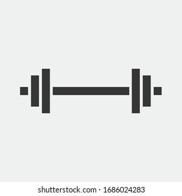 Dumbbell Vector Icon Weight Lifting Keeping Fit