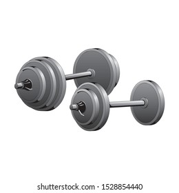 Dumbbell vector illustration. Bumbbell vector eps icon.