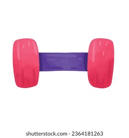 Dumbbell vector illustration, dumbell in cartoon style, isolated on white background