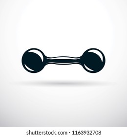 Dumbbell vector illustration, fitness and cross fit sport equipment for healthy lifestyle and fitness workout.