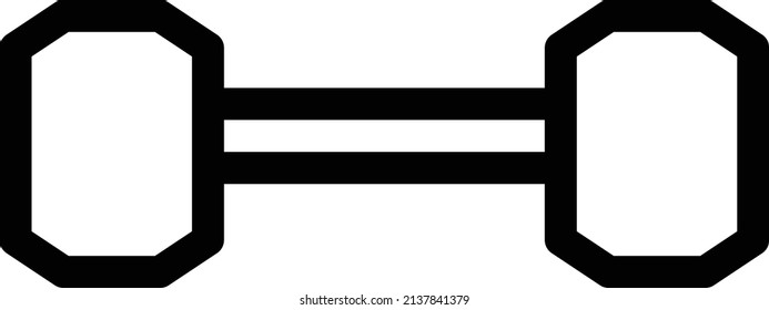 dumbbell  vector illustration isolated on a transparent background. storke vector icons for concept or web graphics.