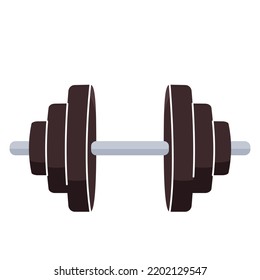 Dumbbell vector illustration isolated on white background. Gym equipment for lose weight and gain muscle. Sport training design in simple line modern style.