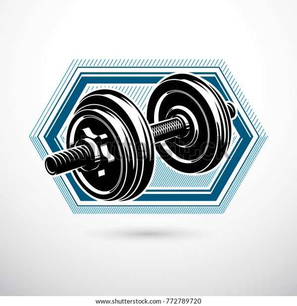 Dumbbell Vector Illustration Isolated On White Stock Vector (Royalty ...