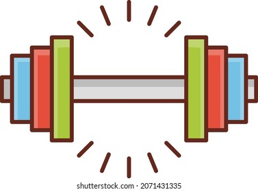 ilustración del vector dumbbell en un fondo transparente. Símbolos de calidad premium. Icono de color plano de línea vectorial para el concepto y el diseño gráfico.