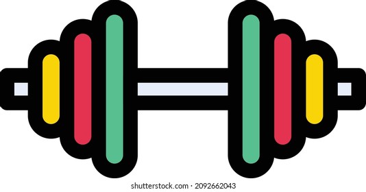 dumbbell Vector illustration on a transparent background. Premium quality symbols. Stroke vector icon for concept and graphic design.