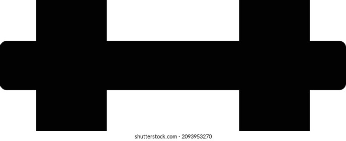 ilustración del vector dumbbell en un fondo transparente. Símbolos de calidad premium. Icono vector glifos para concepto y diseño gráfico.