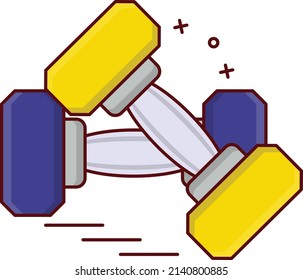 dumbbell Vector illustration on a transparent background.Premium quality symbols. vector line flat  icon for concept and graphic design.