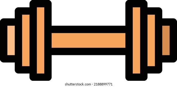 ilustración del vector dumbbell en un fondo transparente. Símbolos de calidad premium. Icono vectorial de trazo para el concepto y diseño gráfico.