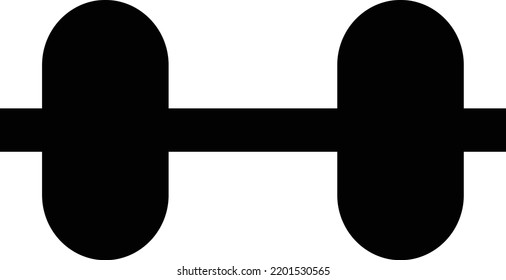 Dumbbell Vector illustration on a transparent background.Premium quality symbols.Glyphs vector icon for concept and graphic design.