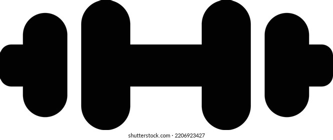 ilustración del vector dumbbell en un fondo transparente. Símbolos de calidad superior. Iconos vectoriales de glifos para diseño de conceptos y gráficos.
