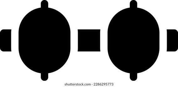 dumbbell Vector illustration on a transparent background.Premium quality symbols.Glyphs vector icon for concept and graphic design.