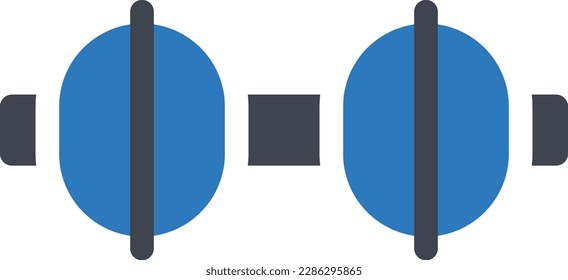 dumbbell Vector illustration on a transparent background.Premium quality symbols.Glyphs vector icon for concept and graphic design.