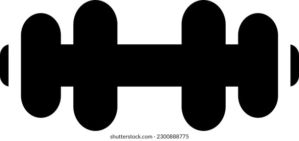 ilustración del vector dumbbell en un fondo transparente. Símbolos de calidad superior. Iconos vectoriales de glifos para diseño de conceptos y gráficos.