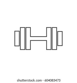Dumbbell vector illustration. Sport icon. Dumbbell icon. Gym equipment