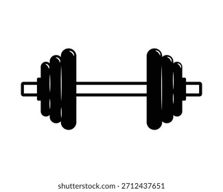 Hantel, Hantel, Vektorgrafik, Hantel-Symbol-Symbol, Gym Equipment doodle, Fitness-Symbol, Fitness-Gym Hantel, Vektorbild.